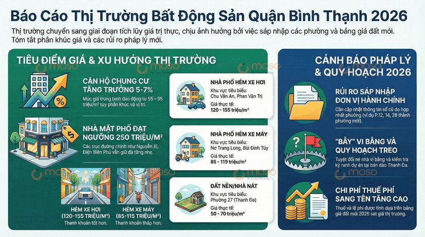 Có nên mua nhà đất Quận Bình Thạnh năm 2026? Giá trị thật và rủi ro khi xuống tiền