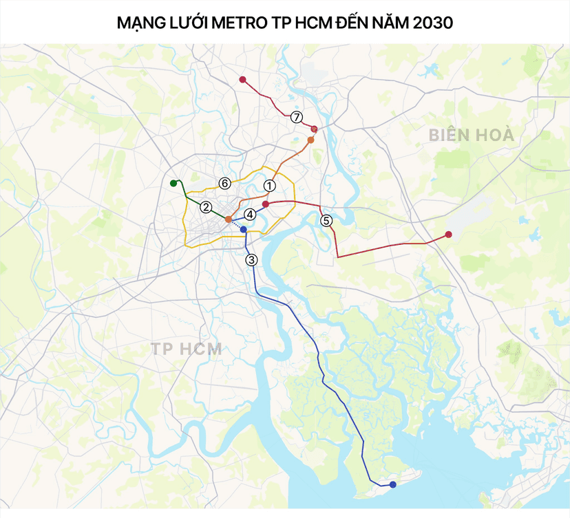 Mạng Lưới Metro TP.HCM Đến Năm 2030: Đột Phá 187km Với Vốn Đầu Tư 20 Tỷ USD