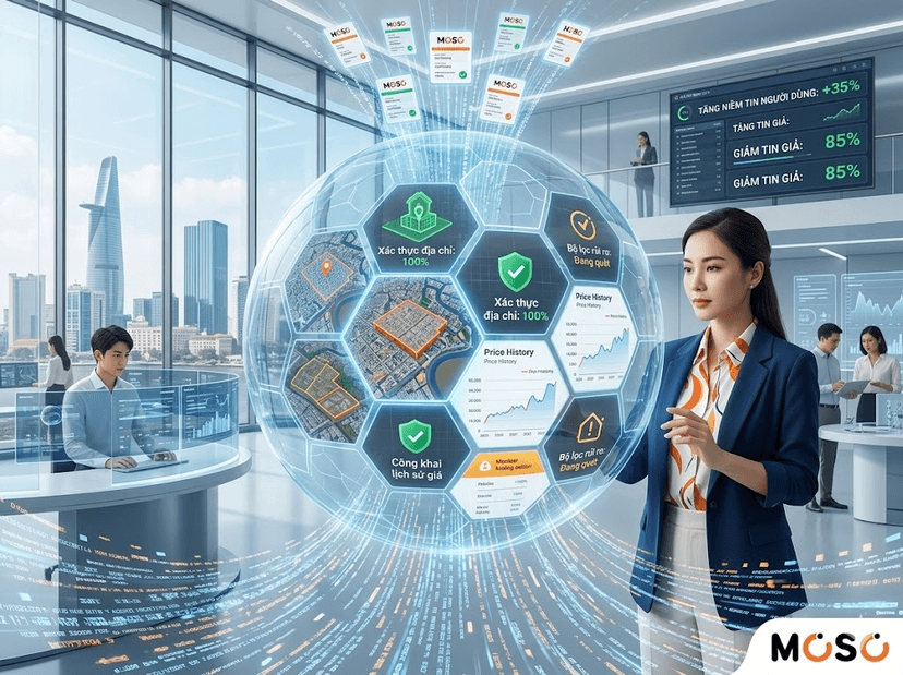 Chuẩn hóa dữ liệu bất động sản từ AI của MOSO