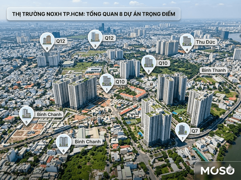 Tổng Quan 8 Dự Án NOXH Trọng Điểm