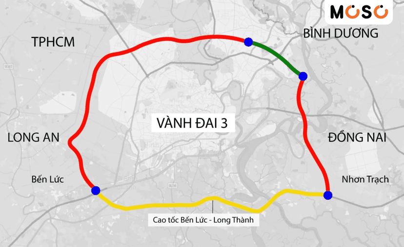 Các tuyến hạ tầng đã và đang hình thành