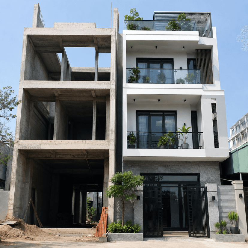 Nên mua nhà xây thô hay hoàn thiện
