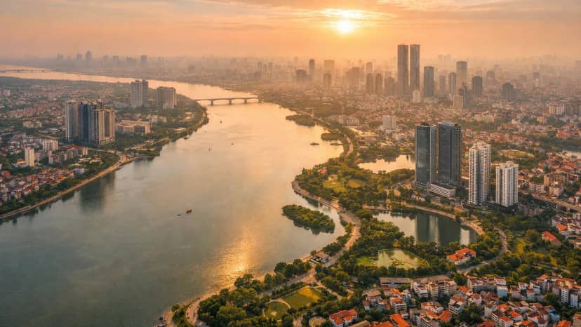 Quy hoạch sông Hồng 2026 và tác động giá nhà đất Hà Nội
