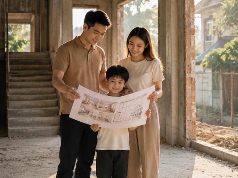 Mua nhà xây thô hay hoàn thiện — lựa chọn theo nhu cầu gia đình trẻ