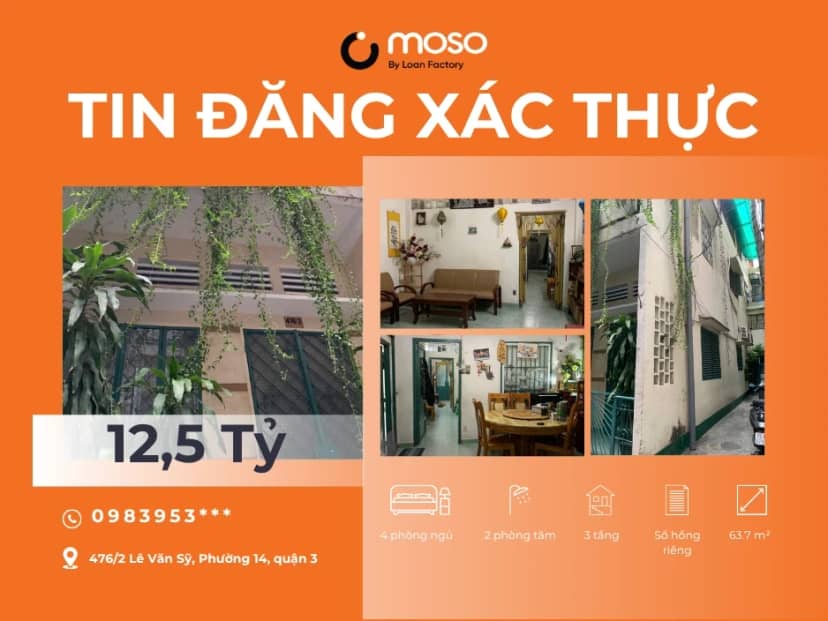 Tin đăng bán nhà đã xác thực trên Moso.vn