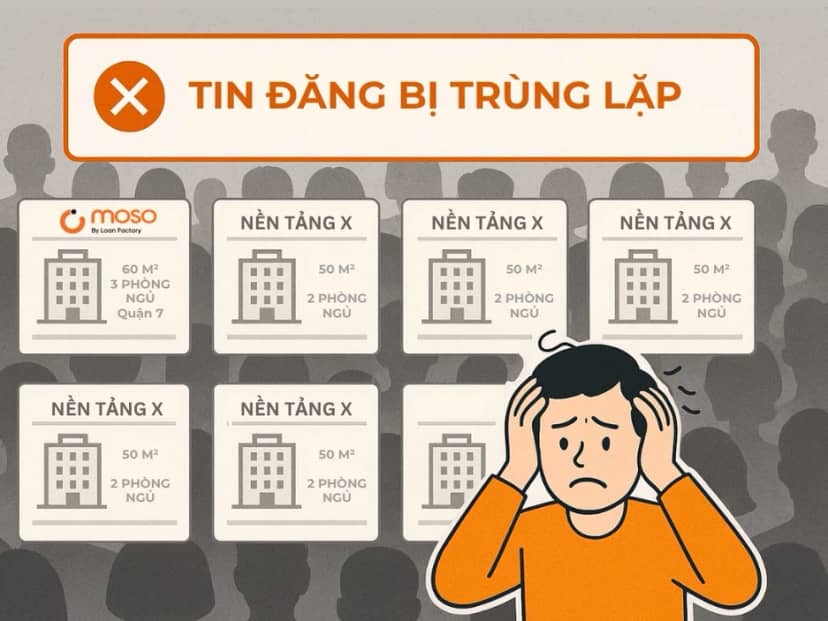 4. Tin Đăng Bị Trùng Lặp Hoặc “Chìm” Trong Đám Đông