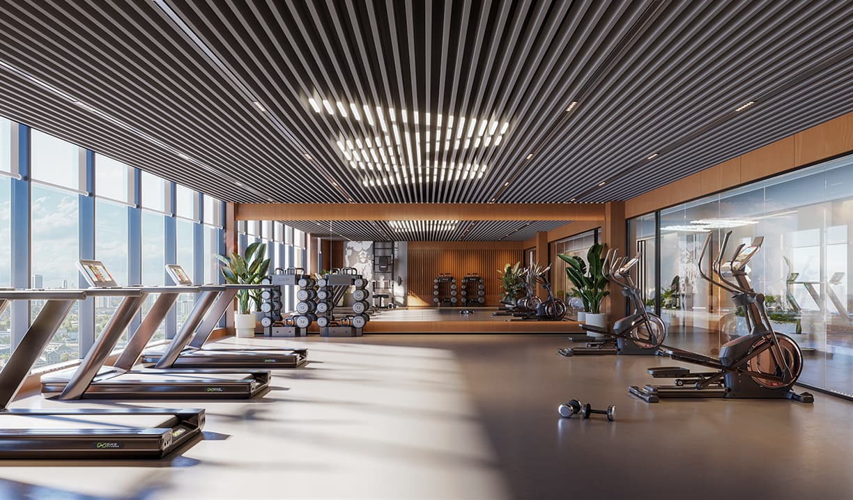 Gym view panorama