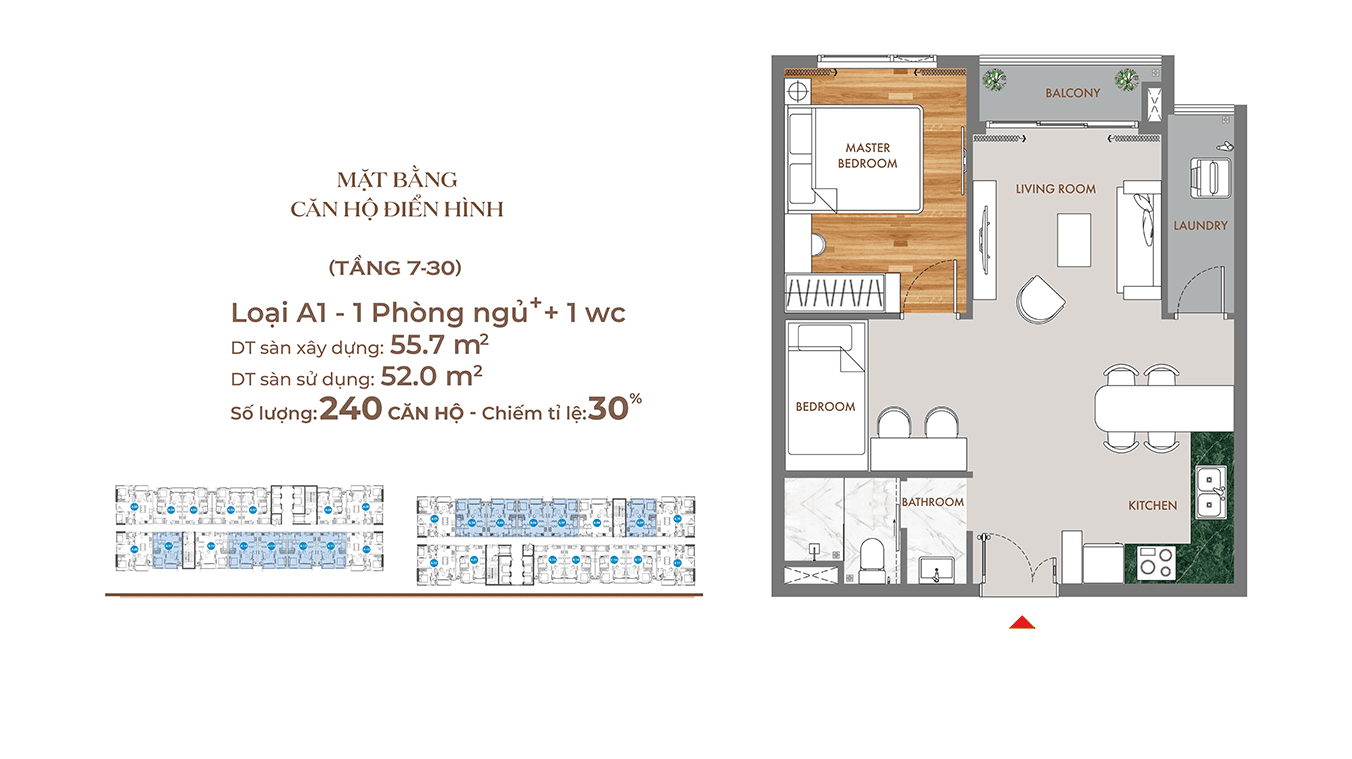 A1 — 1PN+ (55.7m²)