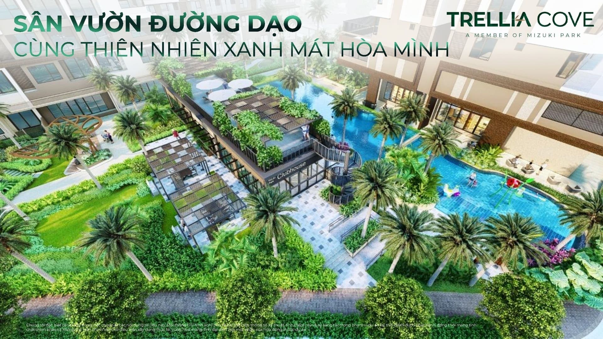 Sân vườn đường dạo Trellia Cove