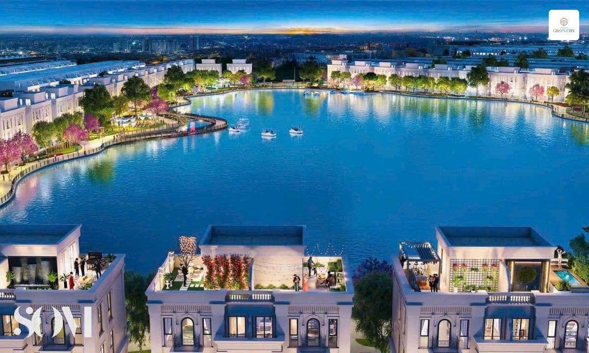 Phối cảnh công viên Green Lake Vinhomes Green City