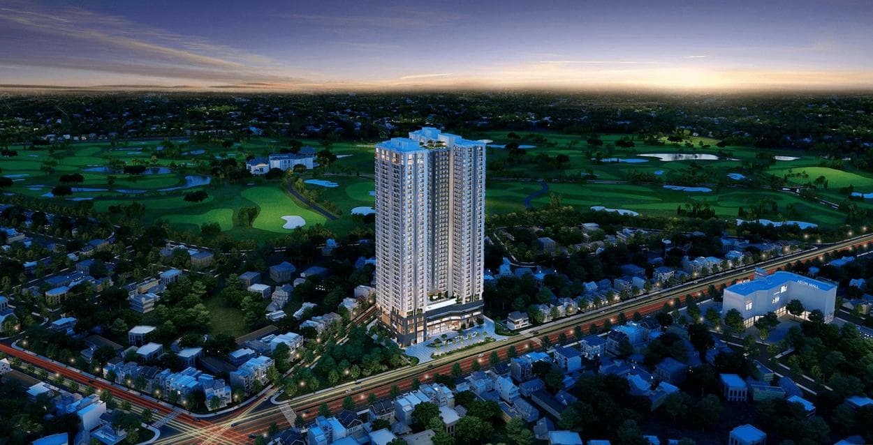 Phối cảnh tổng thể The Emerald Golf View nhìn từ trên cao