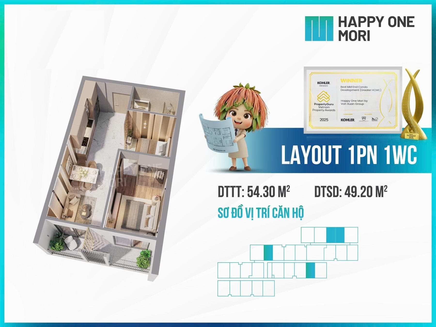 Căn hộ 1PN+1