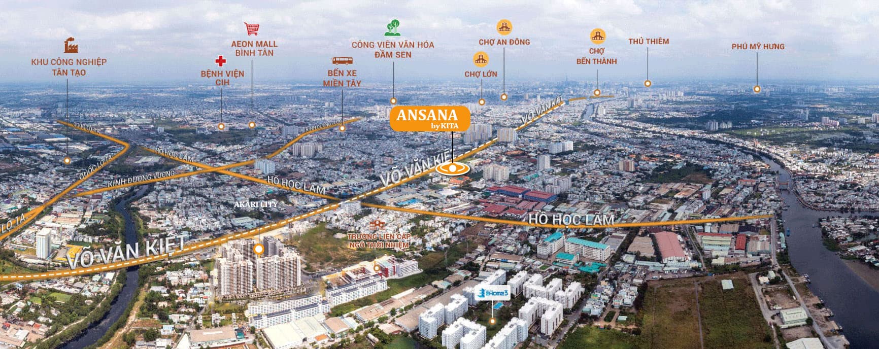 Bản đồ vị trí Ansana By Kita - Kết nối tiện ích