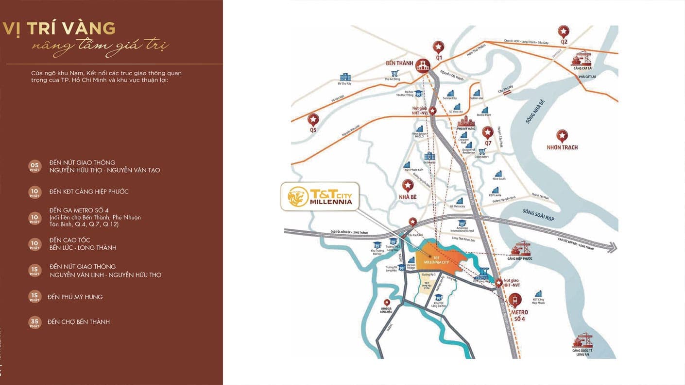Bản đồ vị trí T&T City Millennia