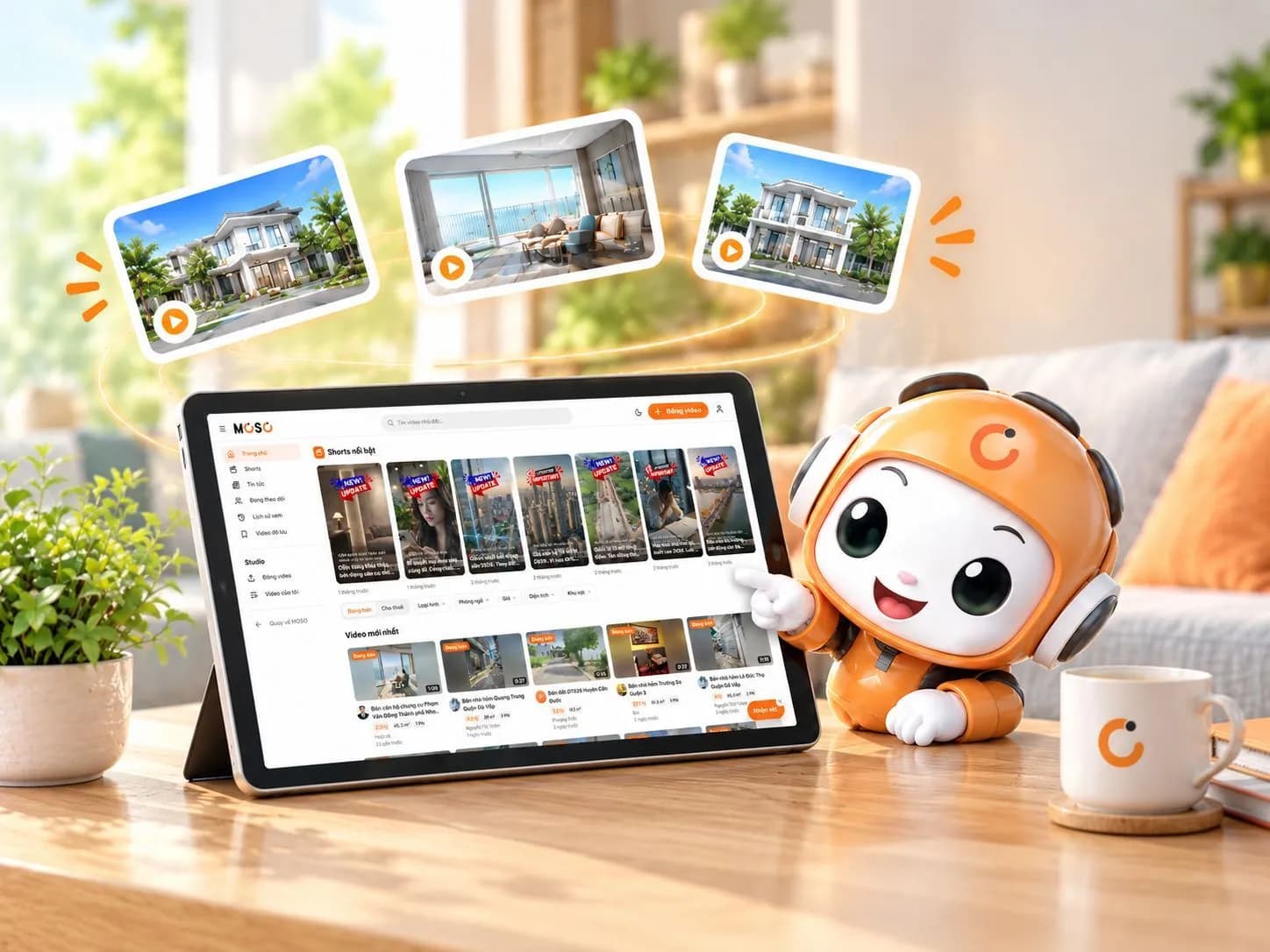 Xem video nhà đất trên MOSO
