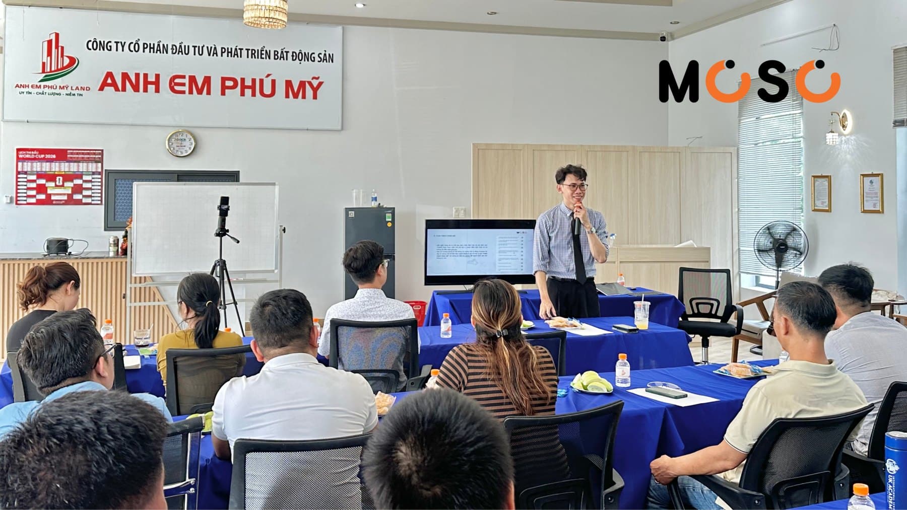 Buổi đào tạo nghiệp vụ của MOSO cho đội ngũ môi giới tại Anh Em Phú Mỹ Land