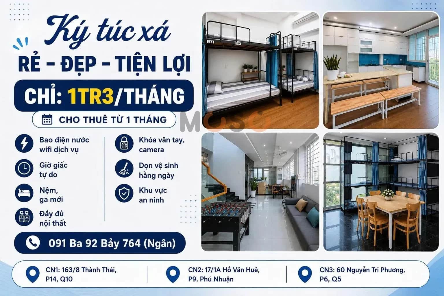 Cho thuê phòng trọ Nguyễn Thời Trung Quận 5, TP.HCM – giá 1.3 triệu Cho thuê phòng trọ Nguyễn Thời Trung Quận 5, TP.HCM – giá 1.3 triệu