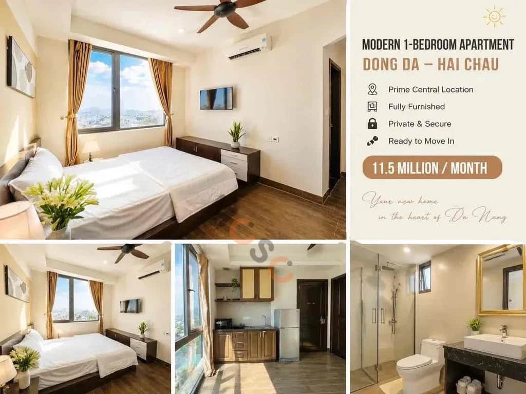 Cho thuê căn hộ chung cư Đống Đa Hải Châu, Đà Nẵng – 1 phòng ngủ, giá 9.5 triệu Cho thuê căn hộ chung cư Đống Đa Hải Châu, Đà Nẵng – 1 phòng ngủ, giá 9.5 triệu