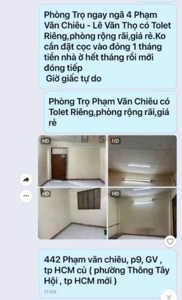 Cho thuê phòng trọ Phạm Văn Chiêu Gò Vấp, Ho Chi Minh – 1 phòng ngủ, giá 1.2 triệu Cho thuê phòng trọ Phạm Văn Chiêu Gò Vấp, Ho Chi Minh – 1 phòng ngủ, giá 1.2 triệu
