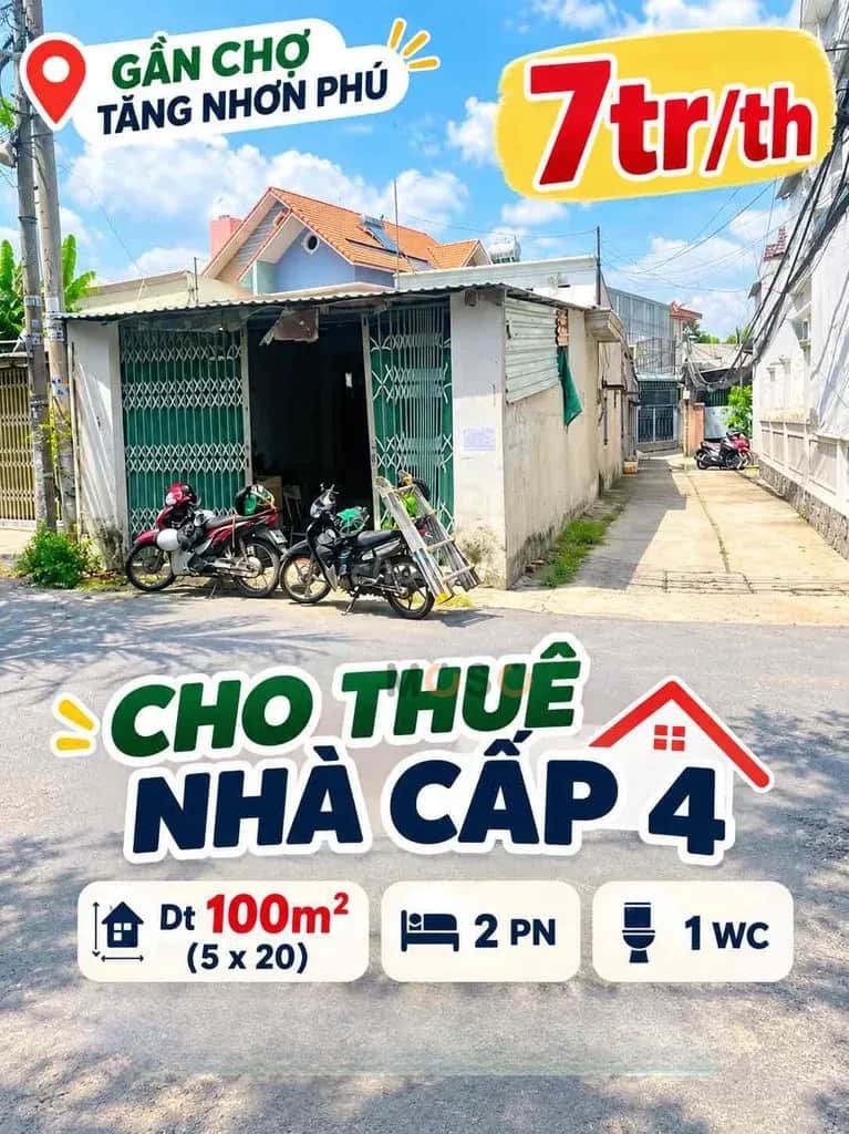 Cho thuê nhà mặt tiền Đình Phong Phú Quận 9 cũ, Ho Chi Minh – 2 phòng ngủ, giá 7 triệu Cho thuê nhà mặt tiền Đình Phong Phú Quận 9 cũ, Ho Chi Minh – 2 phòng ngủ, giá 7 triệu