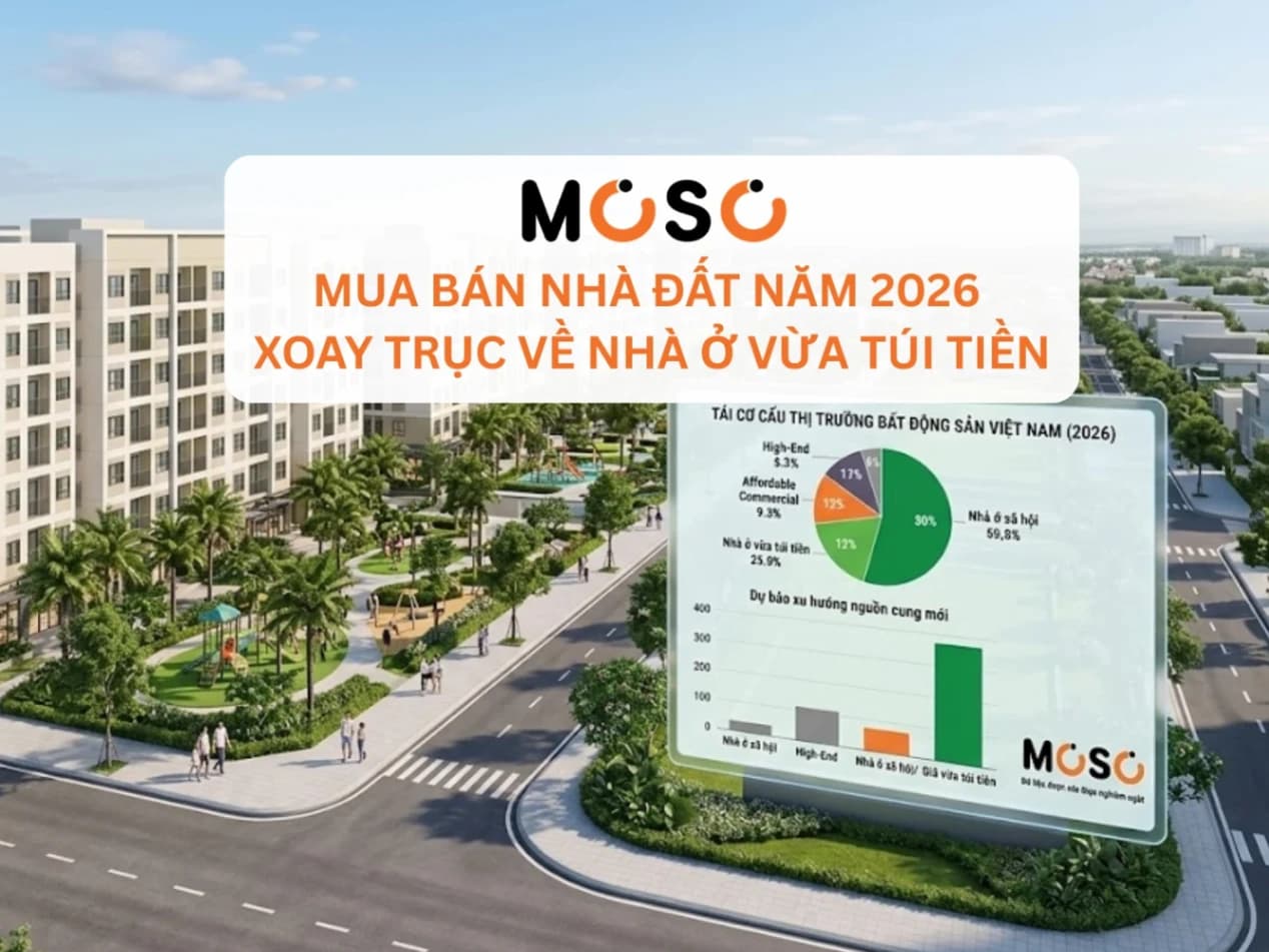 Mua bán nhà đất năm 2026 xoay trục về nhà ở vừa túi tiền