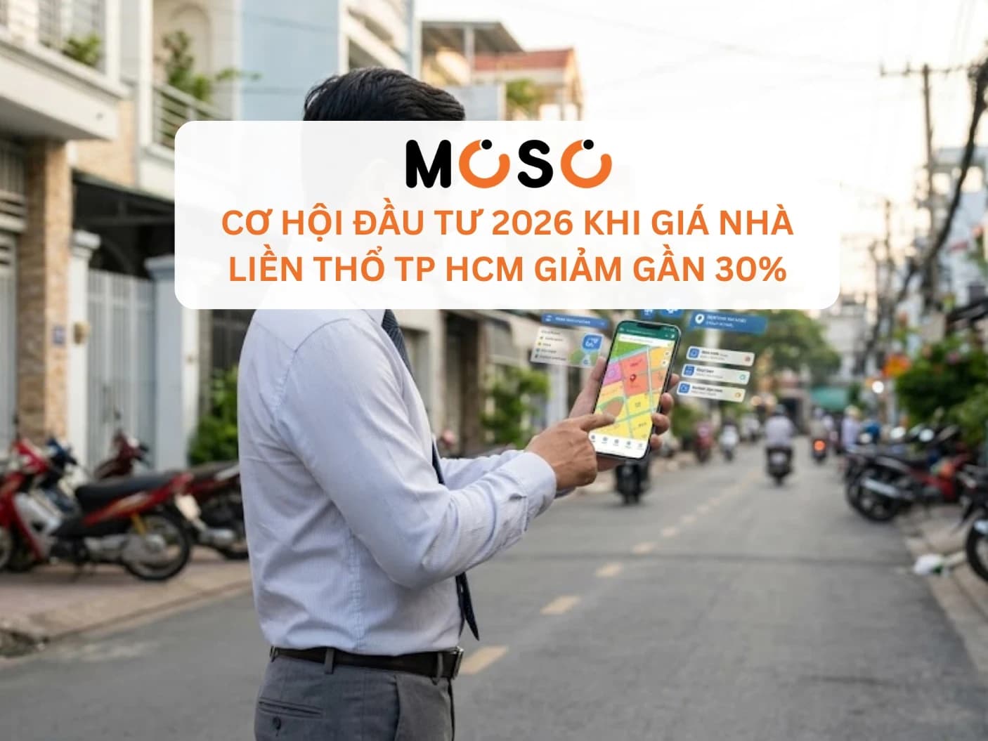 Cơ hội đầu tư 2026 khi giá nhà liền thổ TP HCM giảm gần 30%