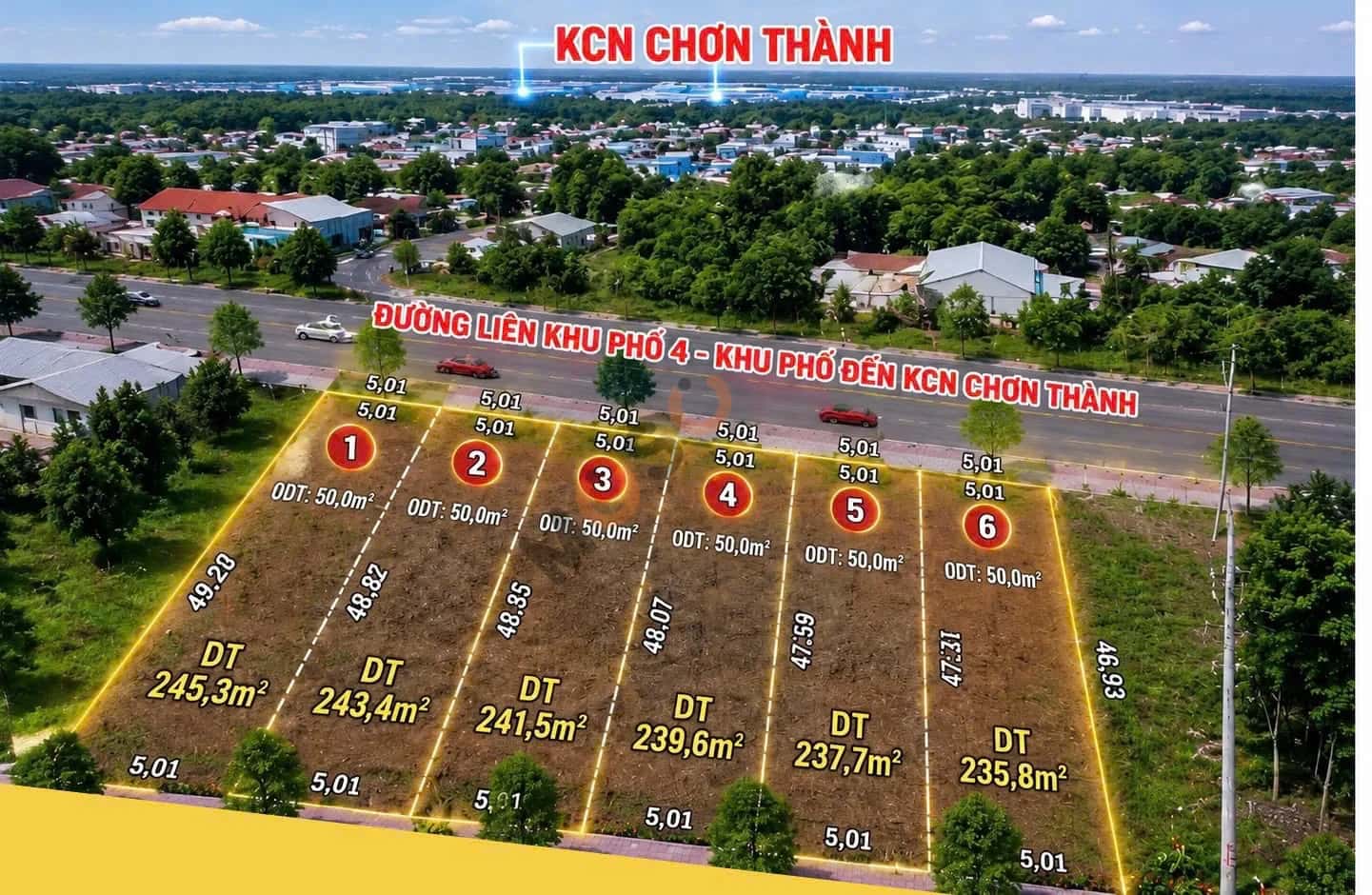 Bán đất Phạm Hồng Thái Thị xã Chơn Thành, Bình Phước – giá 850 triệu — Hình 3