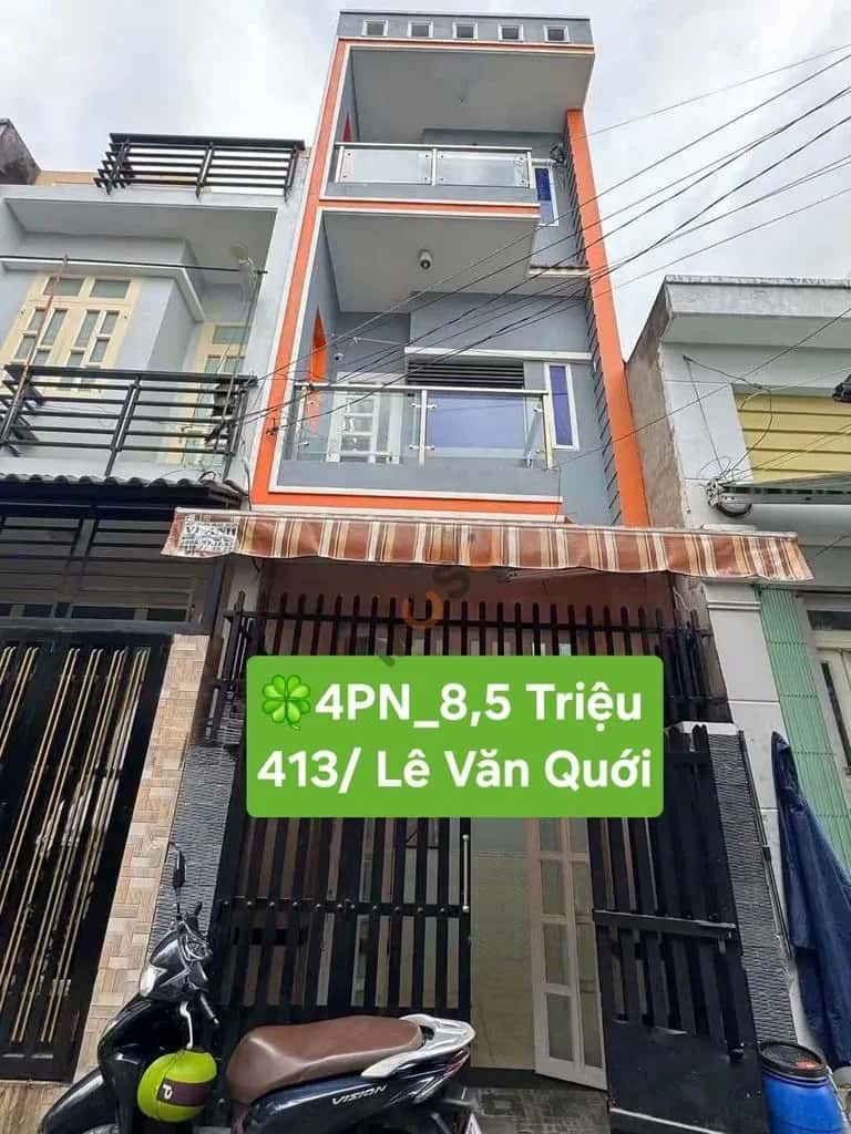 Cho thuê nhà hẻm Lê Văn Quới Quận Bình Tân, Ho Chi Minh – 4 phòng ngủ, giá 8.5 triệu