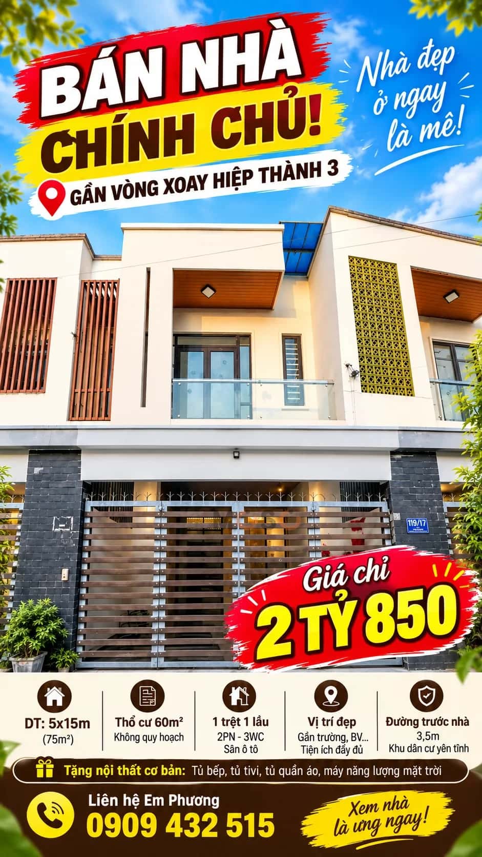 Bán nhà mặt tiền Nguyễn Văn Trỗi Thành phố Thủ Dầu Một, Bình Dương – 2 phòng ngủ, giá 3 tỷ — Hình 2 Bán nhà mặt tiền Nguyễn Văn Trỗi Thành phố Thủ Dầu Một, Bình Dương – 2 phòng ngủ, giá 3 tỷ — Hình 2
