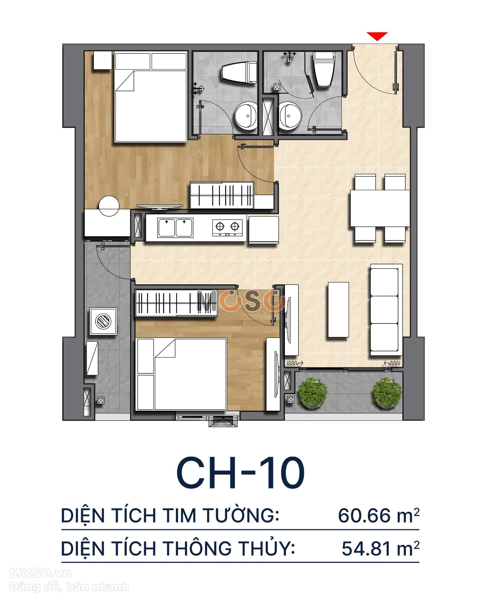 Bán căn hộ chung cư Đại Lộ Bình Dương Thành phố Thuận An, Bình Dương – 2 phòng ngủ, giá 2.4 tỷ - ảnh 7