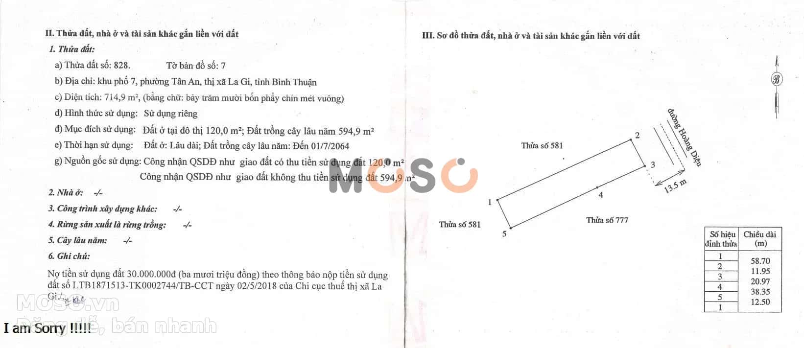 Bán đất Hoàng Diệu Thị xã La Gi, Bình Thuận – giá 5.5 tỷ - ảnh 4