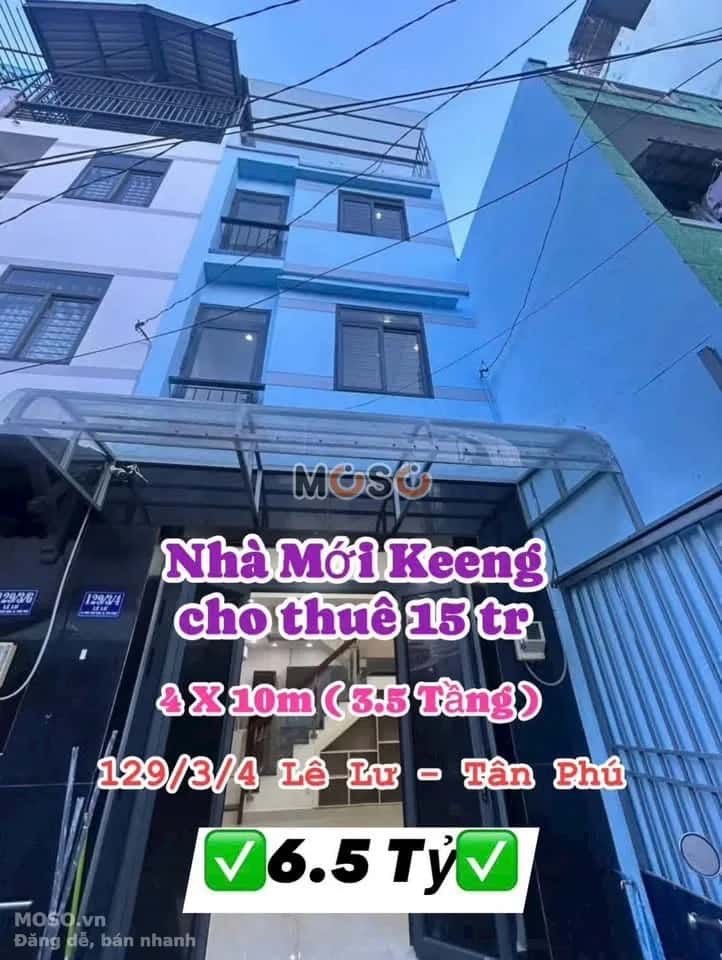 Bán nhà hẻm Lê Lư Quận Tân Phú, TP.HCM – 4 phòng ngủ, giá 6.5 tỷ - ảnh 2