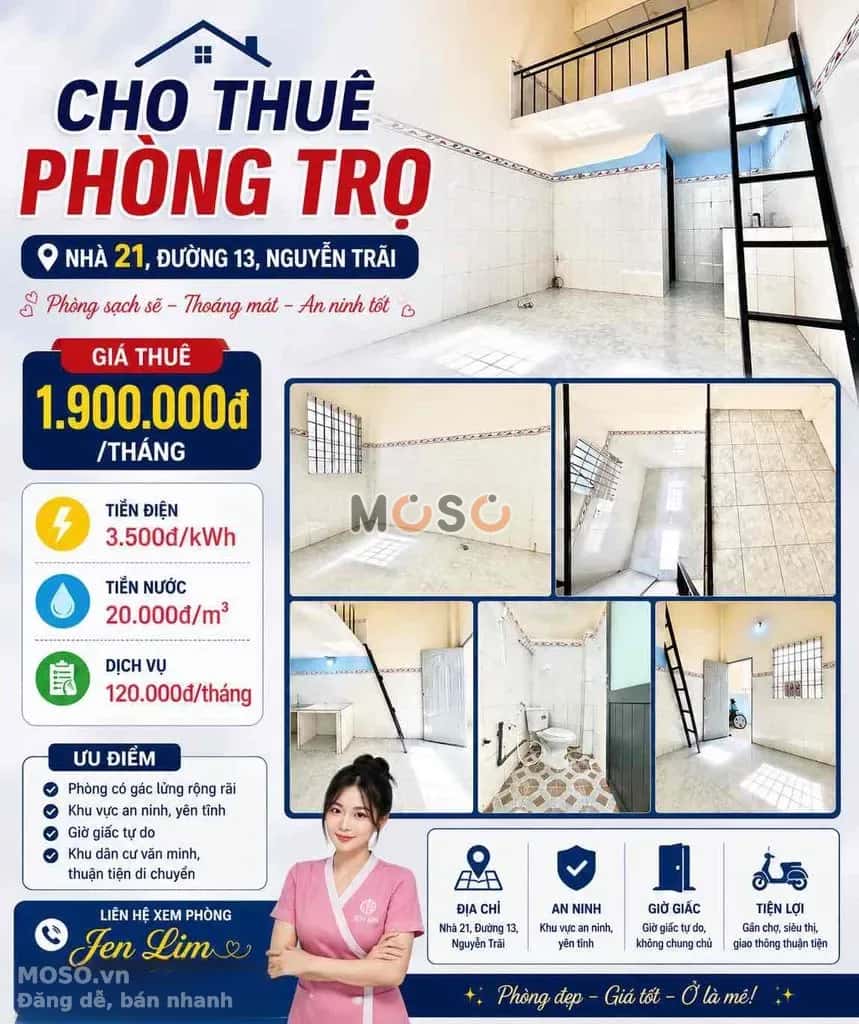 Cho thuê phòng trọ Đường số 10B Quận 4, TP.HCM – giá 1.9 triệu - ảnh 1