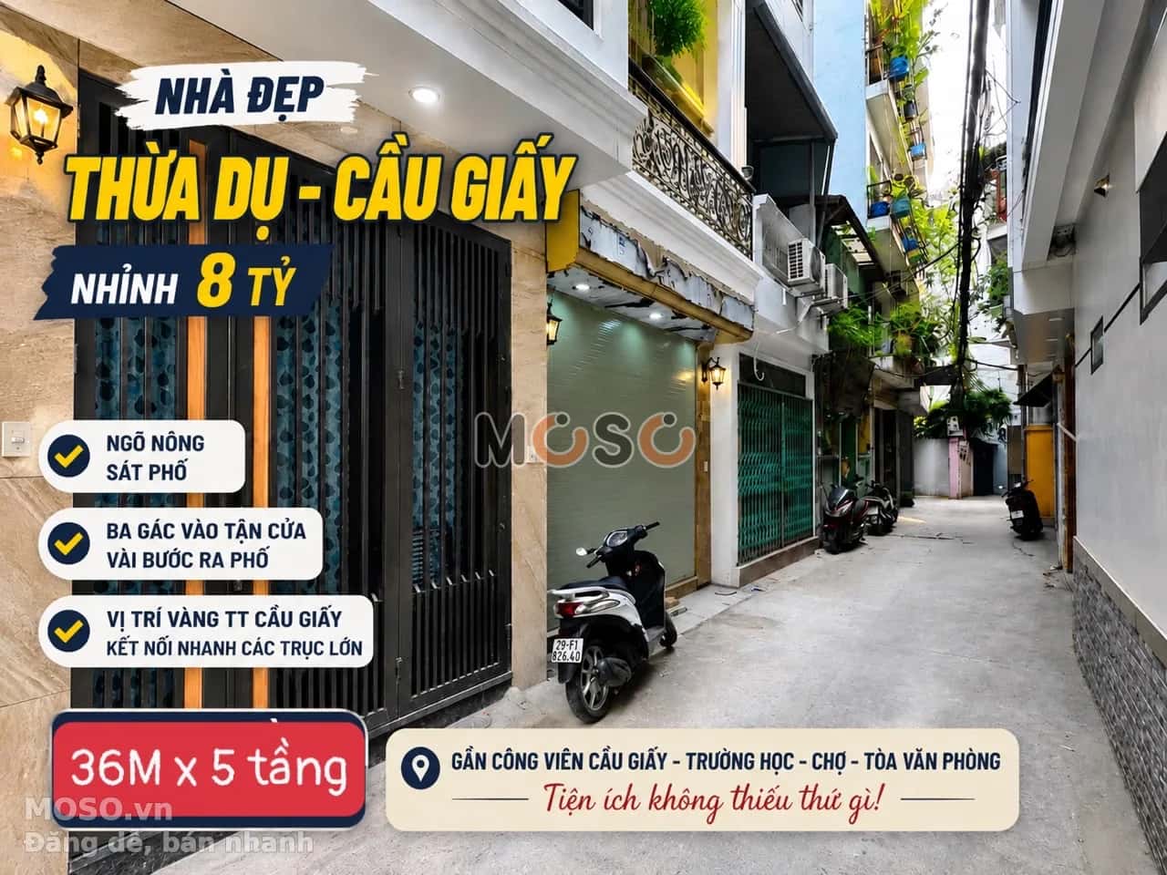 Bán nhà mặt tiền Khúc Thừa Dụ Quận Cầu Giấy, TP. Hà Nội – 3 phòng ngủ, giá 8 tỷ - ảnh 1