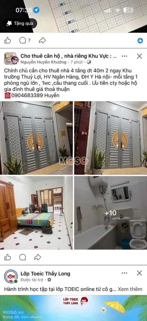 Cho thuê nhà hẻm Trung Tự Kim Liên, Hà Nội – 3 phòng ngủ, giá 14 triệu - ảnh 2