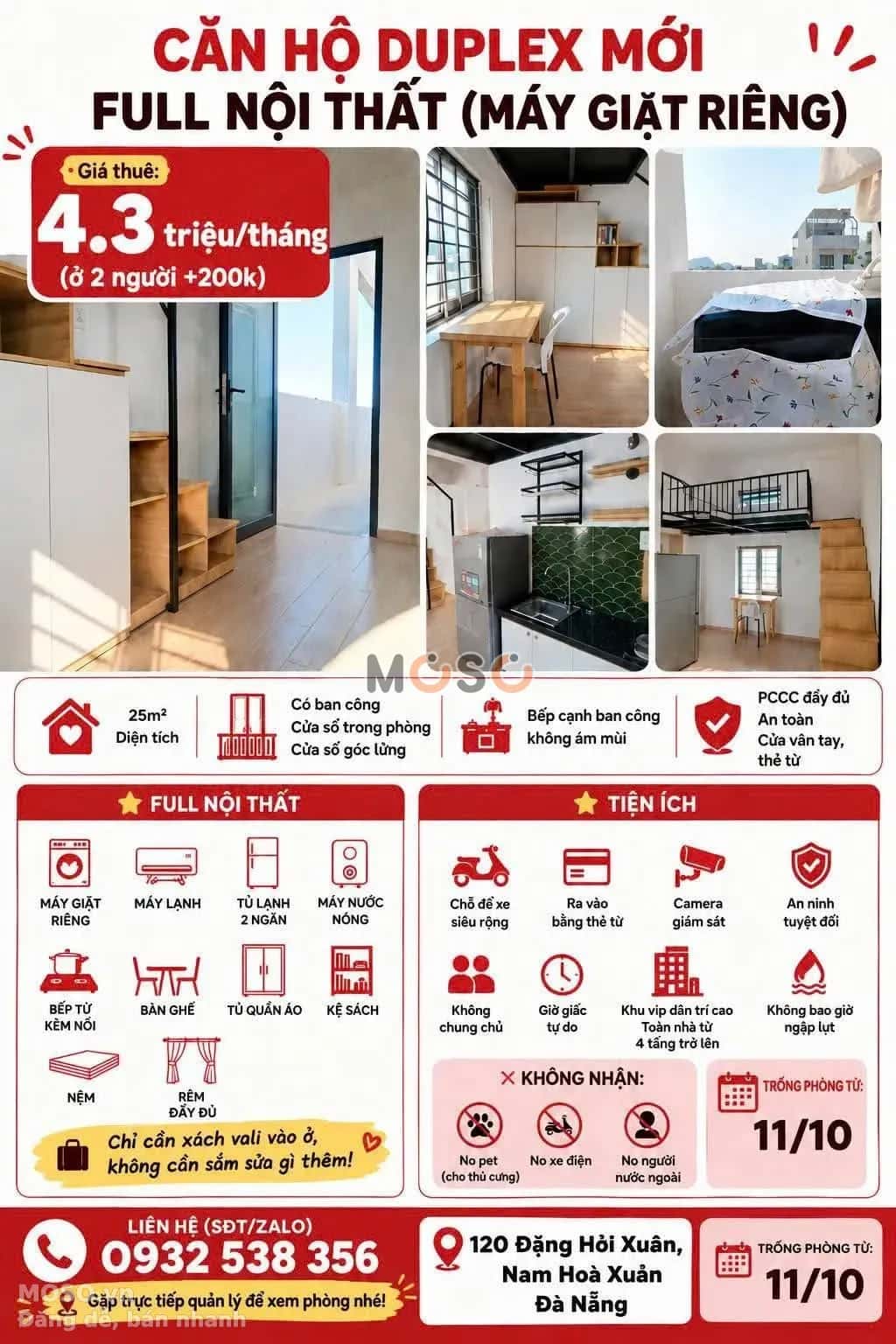 Cho thuê căn hộ chung cư Đường Đặng Hồi Xuân Ngũ Hành Sơn, Đà Nẵng – giá 4.1 triệu - ảnh 4