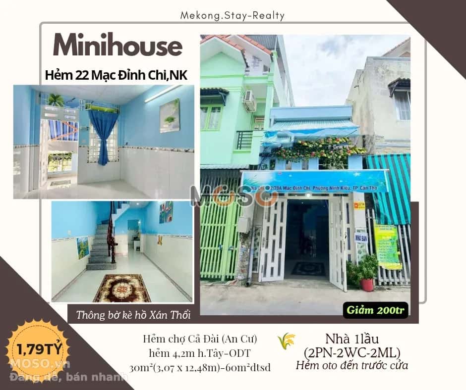 Bán nhà mặt tiền Mạc Đỉnh Chi Quận Ninh Kiều, TP. Cần Thơ – 2 phòng ngủ, giá 1.8 tỷ - ảnh 1