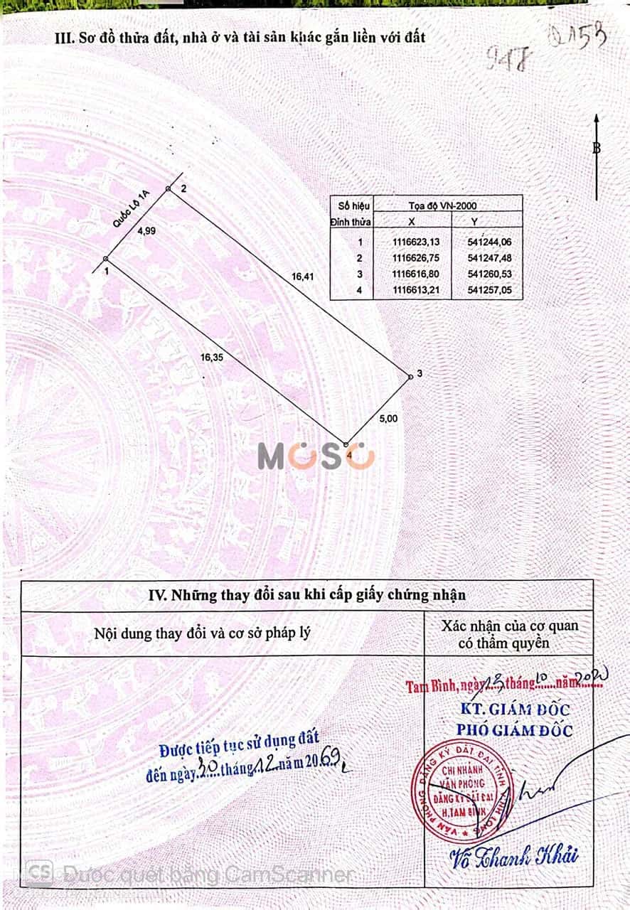 Bán đất QL 1A Huyện Tam Bình, Vĩnh Long – giá 650 triệu - ảnh 3