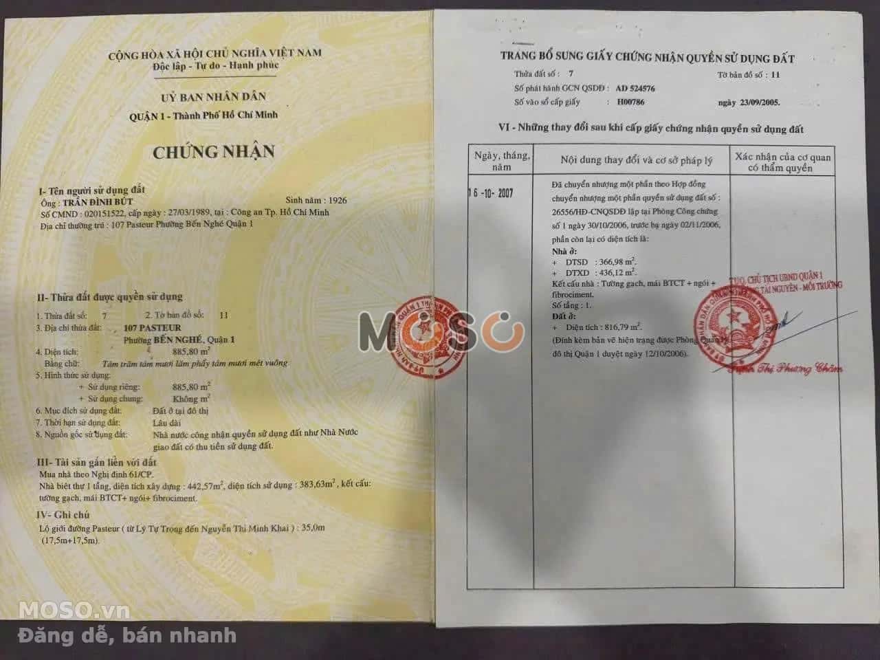 Bán nhà mặt tiền Pasteur Quận 1, TP.HCM – giá 1400 tỷ - ảnh 1
