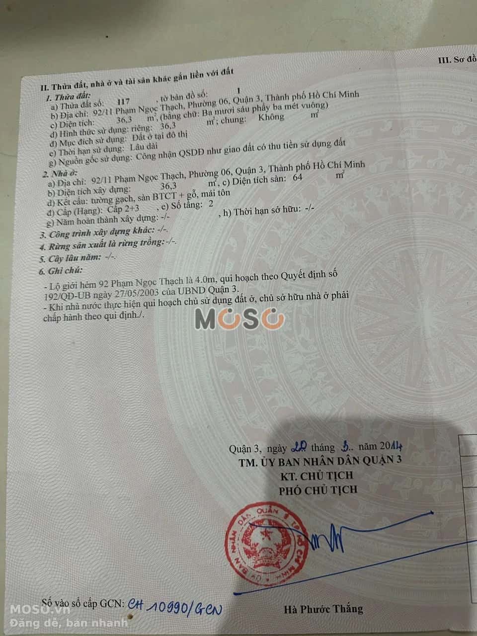Bán nhà hẻm Phạm Ngọc Thạch Quận 3, TP.HCM – giá 10.2 tỷ - ảnh 3