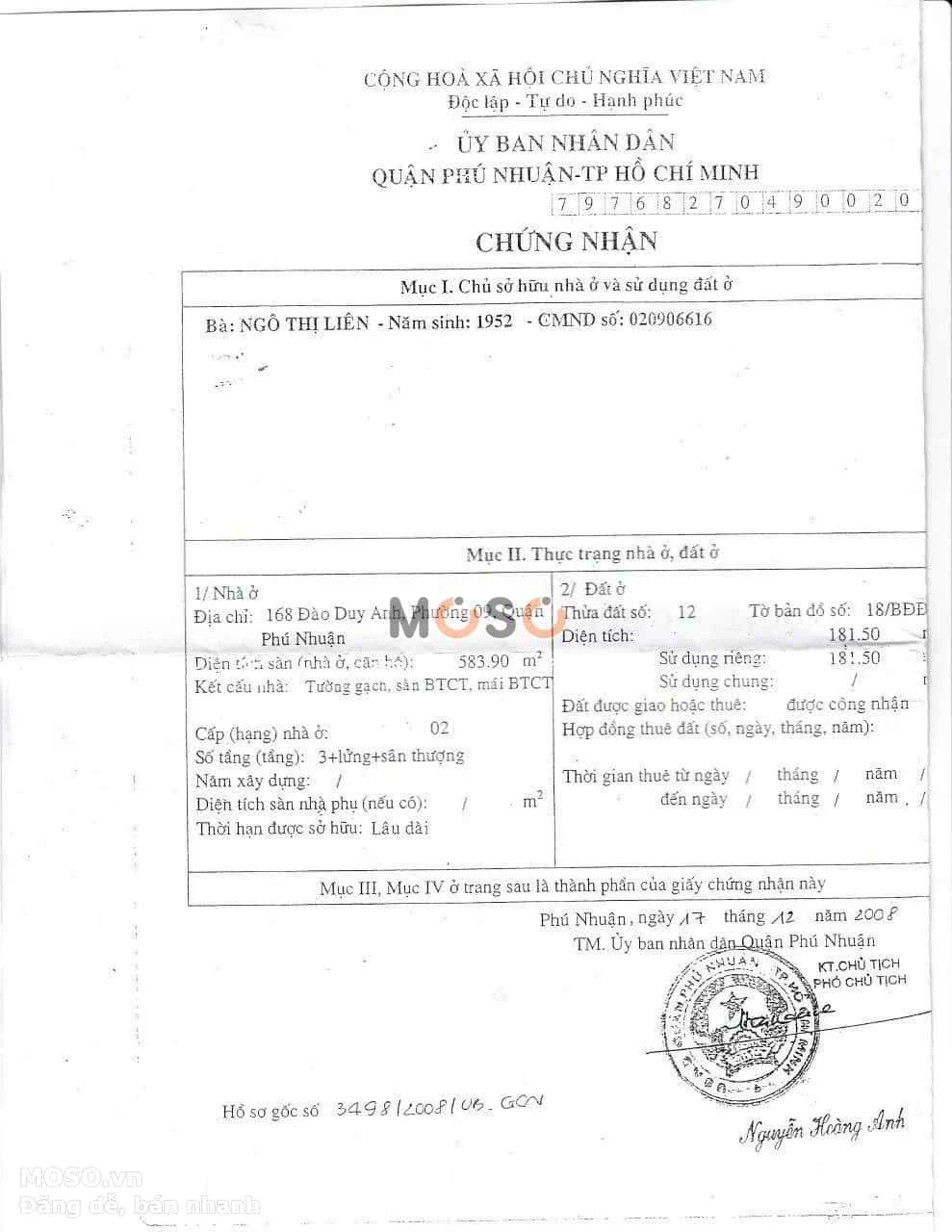 Bán nhà mặt tiền Đào Duy Anh Quận Phú Nhuận, TP.HCM – giá 75 tỷ - ảnh 1