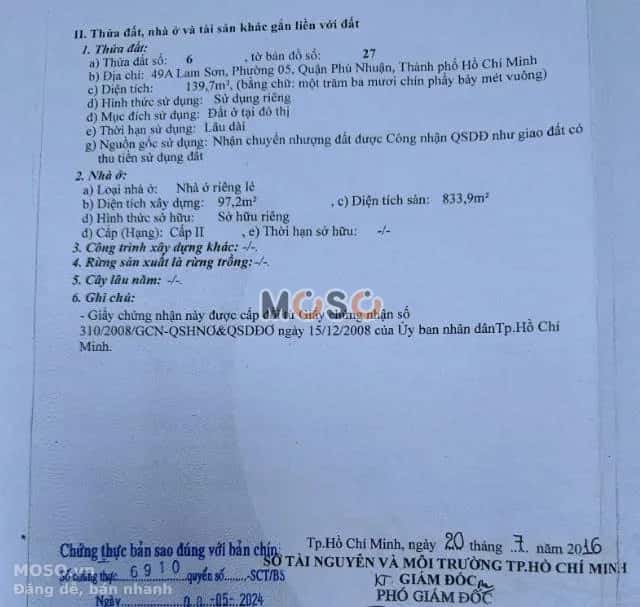 Bán nhà mặt tiền Lam Sơn Quận Phú Nhuận, TP.HCM – giá 85 tỷ - ảnh 3