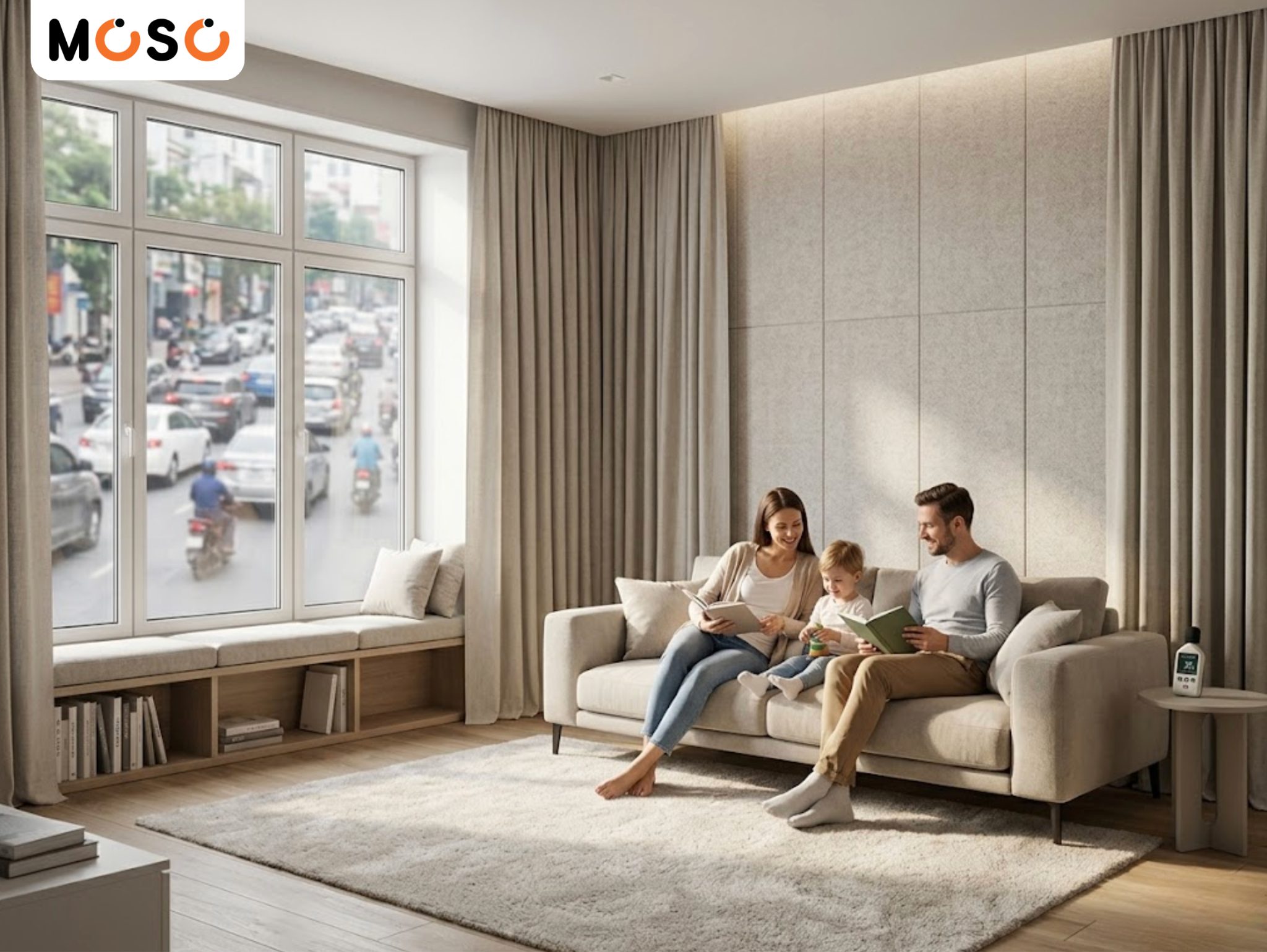 Nhà phố mặt tiền lớn thường gặp tình trạng tiếng ồn ảnh hưởng