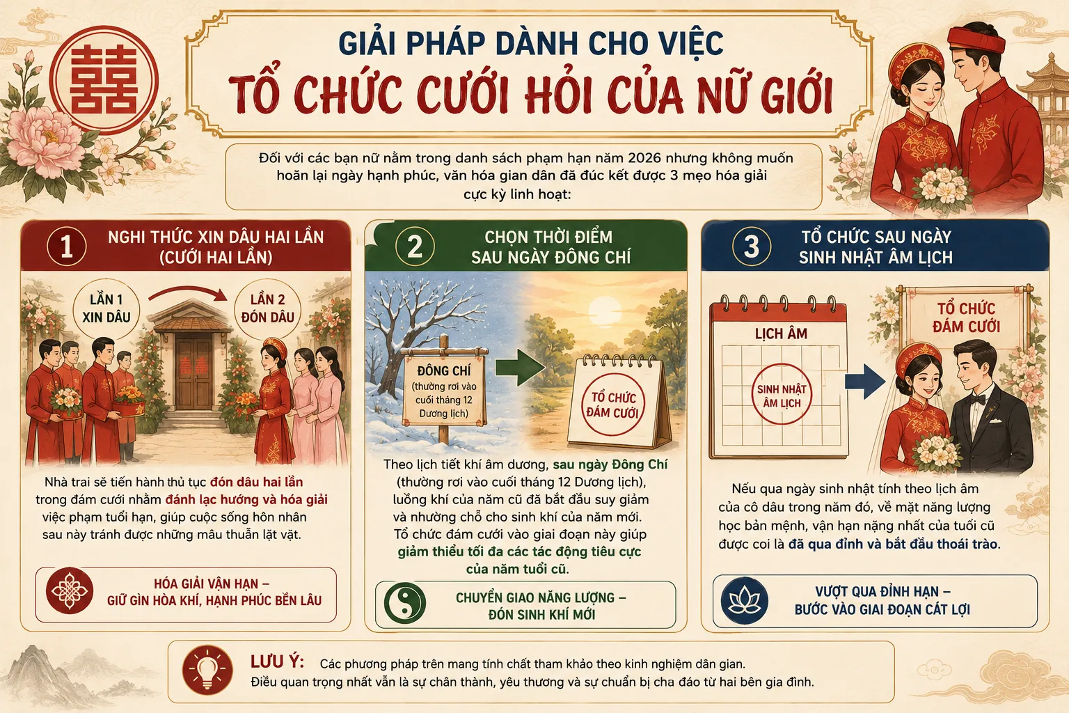 Giải pháp dành cho việc tổ chức cưới hỏi của nữ giới