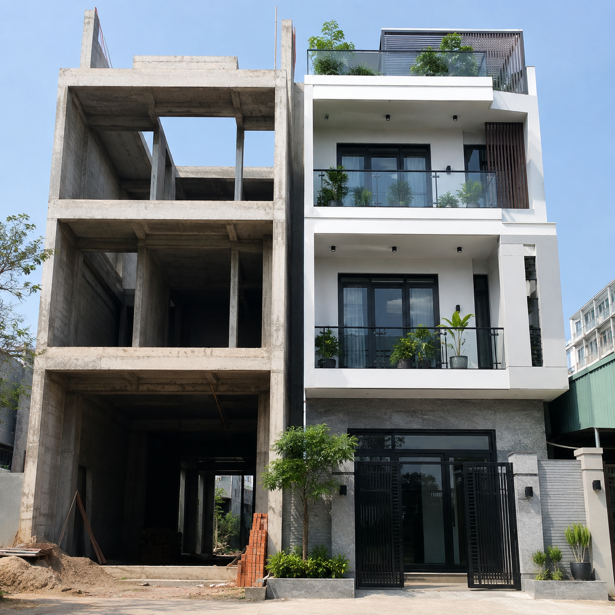 Nên mua nhà xây thô hay hoàn thiện