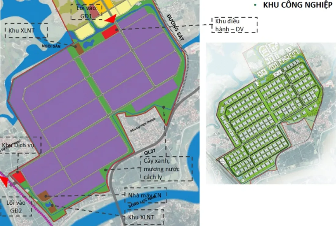 Khu công nghiệp Yên Sơn – Bắc Lũng giai đoạn 1