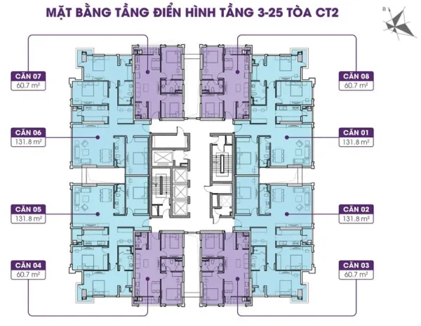 Tòa nhà căn hộ CT2 – Iris Garden