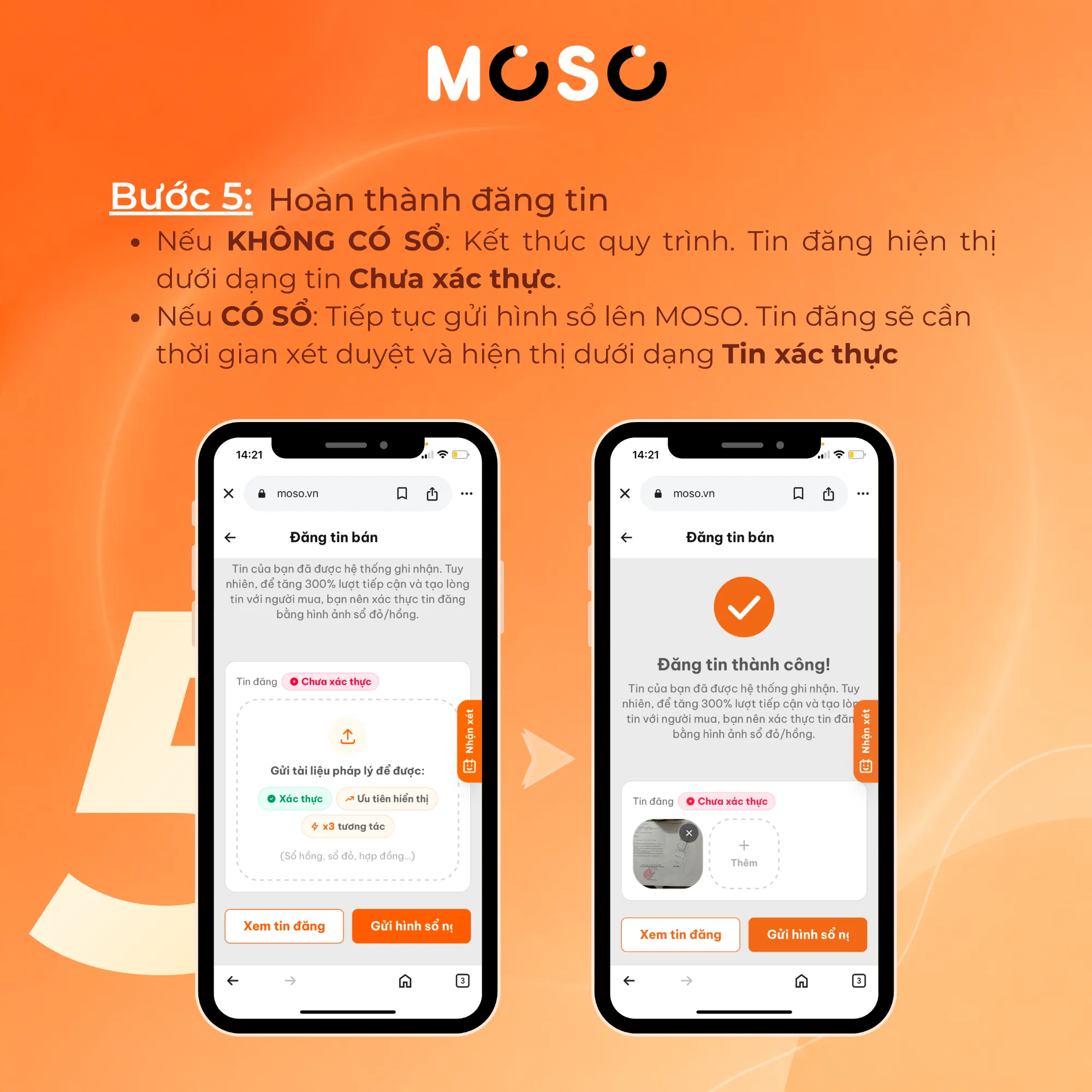 Bước 5: Hoàn tất tin đăng Bước 5: Hoàn tất tin đăng