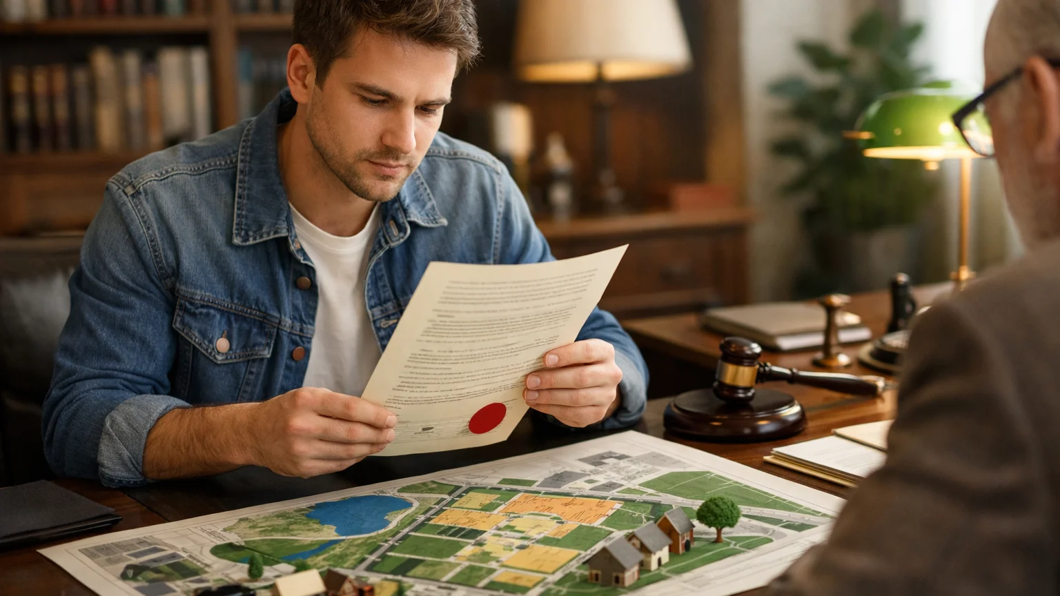 cách chọn vị trí nhà qua kiểm tra sổ hồng và lộ giới phòng công chứng