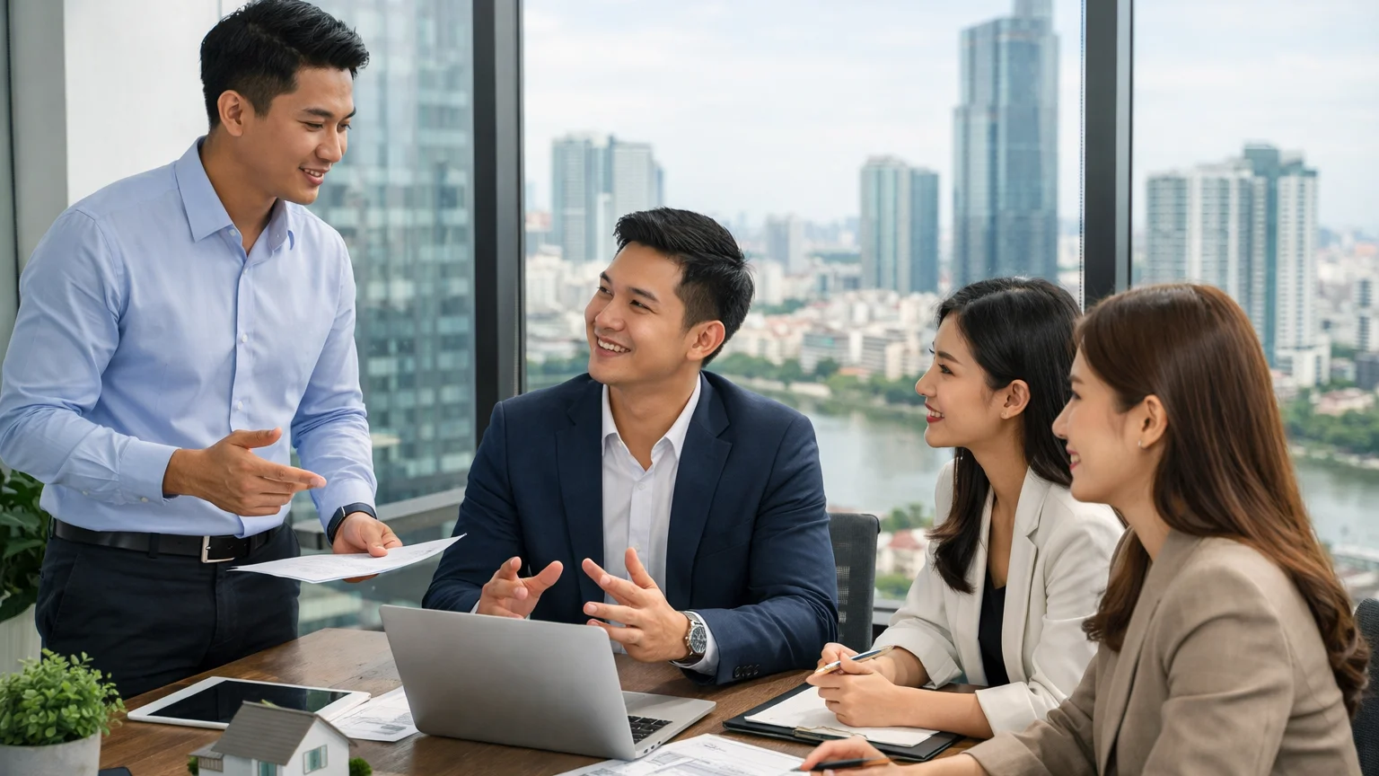 môi giới bất động sản 2026 tại sàn giao dịch chuyên nghiệp